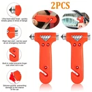 2PC Emergency Glass Breaker Window Hammer W/ Seatbelt Rescue Gear Compact Us. Fixed Price $10.50.