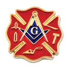 Firefighter Working Tools Square & Compass Masonic Lapel Pin. Fixed Price $9.99.