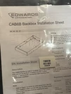 Vigilant Kidde Siemens Edwards CAB6B Panel Back Box Black. Fixed Price $171.50.