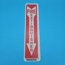 New Brady 47039 14"X3.5" Fire Extinguisher Arrow Sign Holes Wall Mountable Usa. Fixed Price $10.95.
