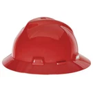 V-gard Slotted Full Brim Hard Hat, Fas-trac Iii Suspension, Type I, Class E, Red. Fixed Price $36.85.