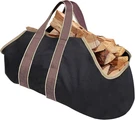 Large Canvas Log Tote Bag Firewood Carrier Heavy Duty Fireplace Holder. Fixed Price $31.04.