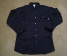 Magid Fr Shirt Men Large Blue Flame Fire Resistant Button Up Long Sleeve CAT2. Fixed Price $28.95.