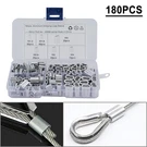 For Assortment 180X 6 Size Aluminum Double Barrel Ferrule Crimping Loop Sleeve. Fixed Price $12.28.