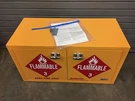 Scimatco Flammable Liquid Safety Cabinet 8X1 Gallon Bottles SC9040 31"X14.5"X17". Fixed Price $600.00.