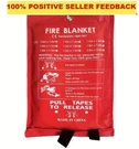 Large Fiberglass Fire Blanket, House Kitchen Office Grill Car Emergency Safety. Fixed Price $13.88.