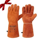 Vclpower Welding Gloves Heat Resistant 14IN Fireproof 14" L-brown,. Fixed Price $19.99.
