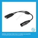 General Aviation (ga) Twin Plugs To Single Airbus 5-PIN Xlr Adapter New. Fixed Price $59.95.