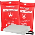 Vitapolaris Heavy-duty 2PACK, Red Storage Bag With White Fire Blanket. Fixed Price $14.76.