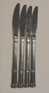 Stainless Korea Flatware Knives Set Of 4 - Handle Lines, End. Fixed Price $13.99.