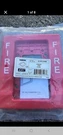 G1RT-FIRE Genesis Alarm Trim Plate (red), Plastic Nib Sealed. Fixed Price $12.00.