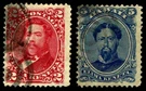 Hawaii #38-39 Royalty Issues Of 1882 Used F/vf CV$50.50 (ESP#0936). Fixed Price $20.10.