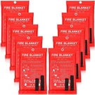 10 Pack Fire Blanket Fiberglass Emergency Flame Retardant S.... Fixed Price $63.78.