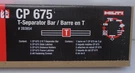 Hilti CP675-T / Fire Stop Separator Bar # 283854 New!. Fixed Price $19.95.