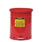 Justrite 09500 Oily Waste Can, 14 Gallon Capacity, Galvanized Steel, Red, Foot. Fixed Price $121.99.