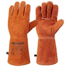 Vclpower Welding Gloves Heat Resistant 14IN Fireproof 14" L-brown,. Fixed Price $17.30.