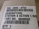 New Simplex 2099-9754 Station Action 1 N/o 0630533 Ak. Fixed Price $50.00.