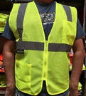 Radians Pockets Green Mesh High Visibility Safety Vest, Ansi/ Isea 107-2015. Fixed Price $7.99.