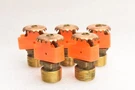 (5) Raco Model F1 Upright 17/32" X 34" Orifice 1" Thread Bronze Sprinkler Head. Fixed Price $35.99.