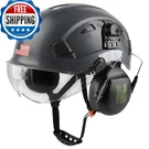 Green Devil Safety Helmet Hard Hat Visor And Ear Protection Adjustable. Fixed Price $109.71.