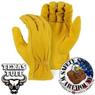 Texas Tuff Premium Elk Skin Leather Driver/work Gloves, Unlined, Tan.. Fixed Price $24.99.