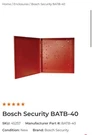 Bosch BATB40ENCLOSURE Security Panels For Systems New Open Box. Fixed Price $120.00.