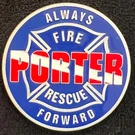 Porter Fire Rescue Challenge Coin. Fixed Price $25.00.