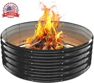 Ysejomp 48 Inch Round Galvanized Pit Ring/fire - Foldable And Perfect. Fixed Price $117.26.