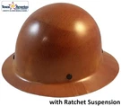 Msa Skullgard Full Brim Hard Hat With Ratchet Suspension - Natural Tan. Fixed Price $146.00.