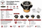 Pierce Adapter, Suction, Vlh 3.00 X 8 Part #1296127-0117. Fixed Price $124.80.