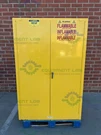 Justrite 45 Gallon Flammable Liquid Storage Cabinet W/ Shelves, Key. Fixed Price $720.00.