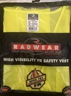 Radians Class High Visibility Safety Vest Pockets SV25-2ZGM 2X Fire Retardant. Fixed Price $7.00.