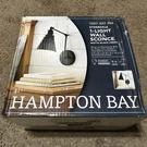 New Hampton Bay Stonedale 1-LIGHT Black Plug Hardwired Swing Arm Wall Lamp. Fixed Price $27.64.