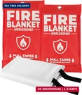 Fire Blanket 2 Pack 40"X40" - Certified Fiberglass, Heat Resistant To 1076. Fixed Price $25.38.