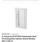 Jl Industries C1017S21 Ambassador Fire Extinguisher Cabinet Semi-recessed Lbs. Fixed Price $99.50.