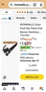 Ironwalls Door Push Bar Panic Exit Device Aluminum W/ Handle Lever, Black 32-47. Fixed Price $87.99.