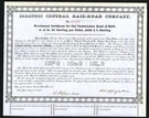 1852 - Robert Schuyler First Railroad King Illinois Central Rr Stock Certificate. Fixed Price $175.00.