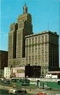 Postcard Mn First National Bank Building Paul Cars Signs Gas Pumps Wash. Fixed Price $6.65.
