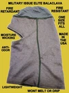 Army Elite Issue Us Military Grey Balaclava Flash-hood Fire Resistant Ski Mask. Fixed Price $15.04.