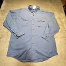Magid Shirt Mens Xl Blue Long Sleeve Workwear Button Up Flame Resistant IUSHB88. Fixed Price $22.99.