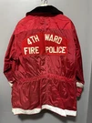 Vintage Morning Pride Fire Police Jacket 4TH Ward Red Quilted Liner + Name. Fixed Price $125.00.