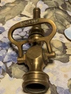 Vintage Powhatan Brass Fire Hose Nozzle With Working Valve. Fixed Price $175.00.