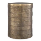 Uttermost 50015 Odin Textured Barrel Drum Brass Accent Drink Table 14X17. Fixed Price $475.20.
