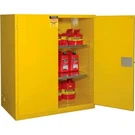New! Flammable Cabinet, Manual Close Double Door, 120 Gallon, 59"WX35"DX65"H!!. Fixed Price $3499.95.