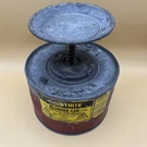 Justrite Plunger Can Made In Usa Red Steel Solvent 10208 2QT #31. Fixed Price $32.95.