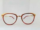 New Allied Metal Works A160 Red/mrg Rounded Cats Eyeglasses Frame 49-20-145. Fixed Price $250.00.
