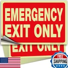 Isyfix Emergency Exit Only Glow The Dark Sign Stickers 12 Pack 10X7 Inch. Fixed Price $101.58.