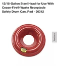 Justrite Cease-fire Extinguishing Head 26312, Red, 12-15 Gal. Drum Cover, Lid. Fixed Price $85.99.