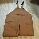 Carhartt Fr Duck Bib Overall Quilt Lined Brown 50X30 Flame-resistant. Fixed Price $124.99.