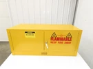 Justrite 25801 Yellow Flammable Safety Cabinet 12-1/2 Gallon Liquid Piggyback. Fixed Price $444.99.